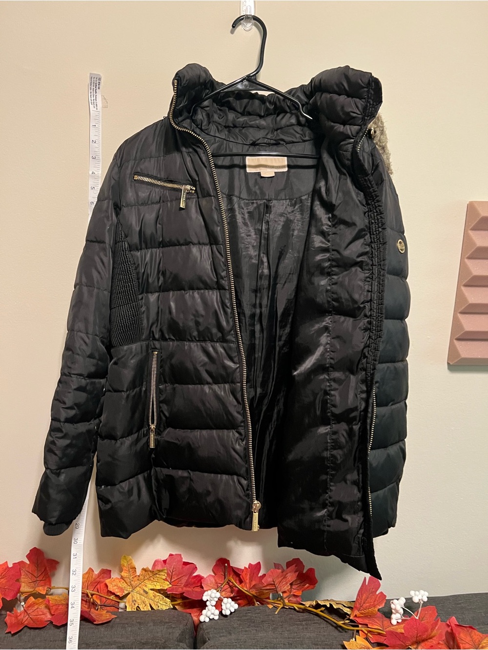Michael Kors Black Quilted Hooded Puffer Jacket